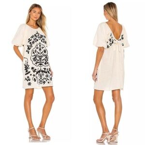 NWT FREE PEOPLE Fiona Embroidered Mini Dress in Ivory Combo Size: extra Small